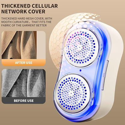 Professional Fabric Shaver, Electric lint Remover Suitable for Sweaters, Coats, Sofas, etc. Type-C Rechargeable, Equipped with 6 Stainless Steel Blades, Safe and Harmless for fine Fabrics.001.