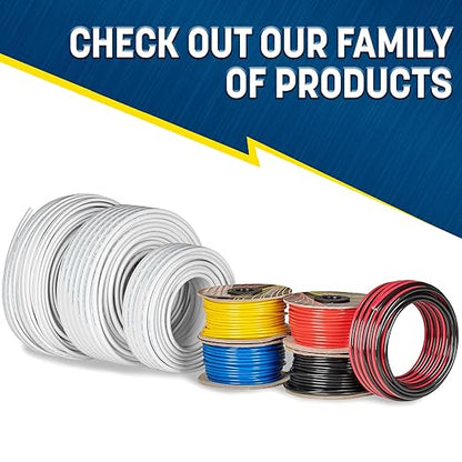 GS Power 200 Ft Duplex Marine Wire, 16 Gauge Wire, Oxygen-Free Tinned Copper 16 AWG Electrical Boat Wiring, Sheathed Copper Marine Grade Electrical Cable for Boat Automotive RV Camper Trailer