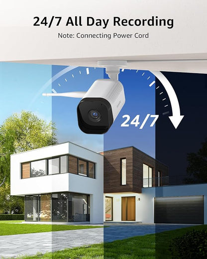 ANNKE Wireless Camera System, 16CH Expandable 4K Security NVR, 8Pcs 3MP Outdoor Cameras, 2-Way Audio, Dual-Band WiFi, Human Detection, IP66 Waterproof, 2TB HDD, Compatible with Alexa, 24/7 Protection