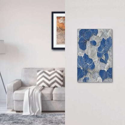 Bvtewkhz Abstract Blue Marble Plant Leaves No Device Single Blank Decorative Light Switch Covers Electrical Faceplate Switch Plates for Bathroom Kitchen Home