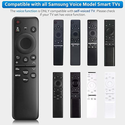 Voice Remote Replacement Control Compatible with Samsung Smart TV for 2019-2025 Crystal UHD QLED Frame NEO Models (BN59-1432A)