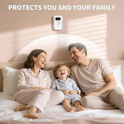 Carbon Monoxide Detectors Plug in, Carbon Monoxide Alarm with Digital Display LED, Portable CO Detector with Audible and Visual Alarm Test Mute Button, CO Alarm Monitor for Home/Kitchen/Hotel