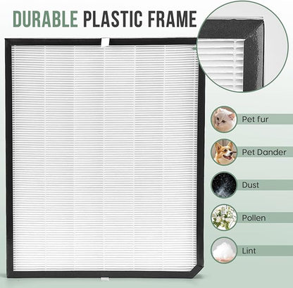 3500 Filter Replacement Set Compatible with AD3500/3500i Air Purifier, 2 Efficiency Filter + 2 Carbon Filter + 6 Pre-Filters, 10-Pack