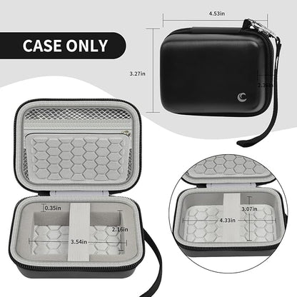 Carrying & Protective Case for Digital Camera, AbergBest 21 Mega Pixels 2.7" LCD Rechargeable HD/Kodak Pixpro/Canon PowerShot ELPH 180/190 / Sony DSCW800 / DSCW830 Cameras for Travel - Black