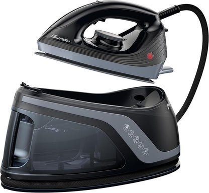 Sundu Iron Steamer for Clothes,1600W Steam Station Professional Steam Iron For Clothes with 44 oz Tank, 400 microsteam holes, Built-In Pump, Ceramic baseplate,Iron Lock For Easy Carry
