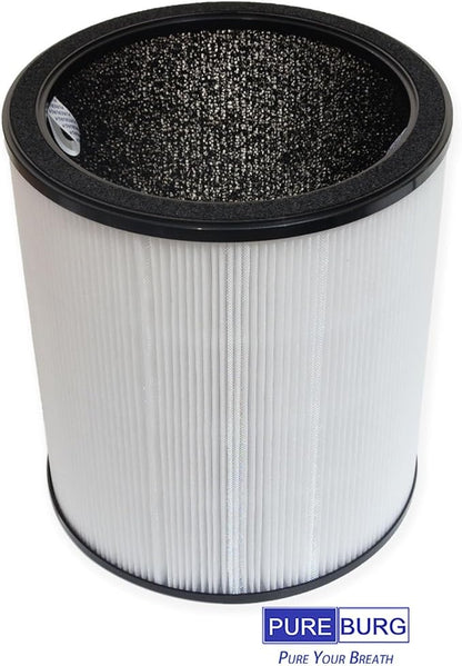 PUREBURG Replacement Filters Compatible with Coway Airmega AIM Air Purifier + Fan 2-in-1,2-Pack H13 True HEPA Activated Carbon 2-in-1 3-Stage Filtration Air Clean Dust VOCs
