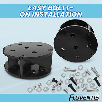 FLOVENTIS 2" Angled Air Helper Spring Spacer, Heavy-Duty Steel Compatible with Ford F150/F250/F350, Chevy, GMC, Ram, Toyota Air Springs Lift Spacer (7X1273)