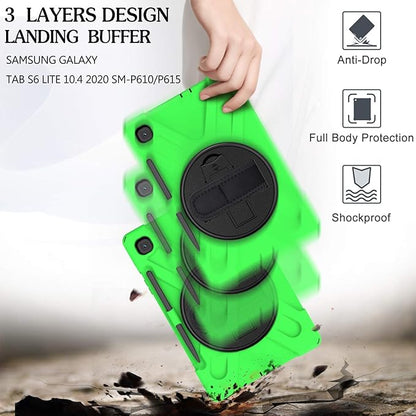 BRAECN for Samsung Galaxy Tab S6 Lite 10.4 Case, Heavy Duty Shockproof Case with Hand Strap, Shoulder Strap, Kickstand, S Pen Holder for Galaxy Tab S6 Lite 10.4 Inch SM-P620/P610 2024/2022/2020-Green