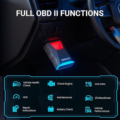 GOOLOO DEEPSCAN DS100 OBD2 Scanner Bluetooth，All System Diagnostic Tool Car Code Reader for iOS & Android, 6+ Reset Functions, Repair Guides, Check Engine, Wireless OBD-II Scan Tool on Vehicles 1996+
