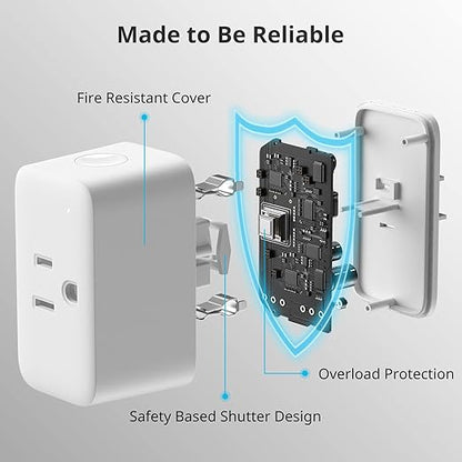 【2025 New】 SwitchBot Smart Plug Mini 15A(2 Pack), Energy Monitor, Smart Home WiFi(2.4GHz) & Bluetooth Outlet, Compatible with Alexa & Google Home, APP Remote Control & Timer Function, No Hub Required