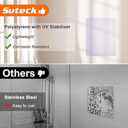 Suteck Plumbing Access Panel for Drywall Ceiling 12 x 16 Inch Reinforced Plastic Wall Access Doors Removable Hinged White