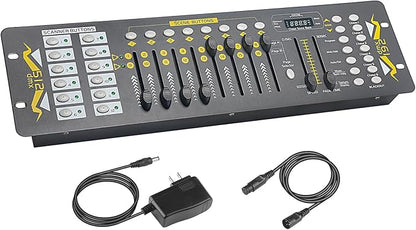 Dmx Controller 192 Channel Dmx Light Controller for Dj Lights, Dmx Controllers with XLR Cables Dmx 512 Controller, Dmx512 Lighting Controller Dmx Control Board for Stage Lights Dmx Console