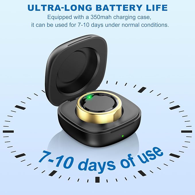 SEEKZERO Smart Ring-Size First Before You Buy, No APP Subscription,7-10 Days of Use,Sleep|Activity|Stress|Heart Rate Tracker, Compatible with iOS and Android (Rose Gold, 13)