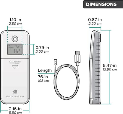 Leak Geek Area Detection Wi-Fi Alert System with The Bridge Gateway and Water Leak Area Detection Sensor with 76-inch Cable