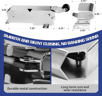 Hydraulic Door Closer, Exposed Installation. Door Closer for Heavy Duty Doors, Walk-in Freezers, Fire Doors and Warehouse Doors | 600,000 Cycles Tested, with Flush to 3/4 Inch Hook