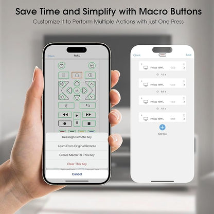 SofaBaton U2 Universal Remote Control (with Backlight) with APP and Macro Buttons, Extended Infrared Range, Raise-to-Wake, Compatible with IR & Bluetooth Devices, All-in-one Smart Universal Remote