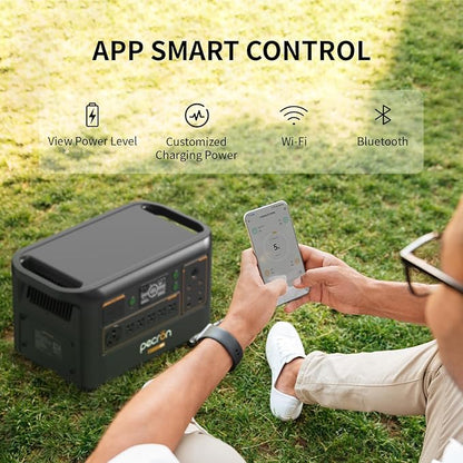 pecron Portable Power Station F3000LFP, 3072Wh Solar Generator, 3600W LiFePO4 Battery Home Backup, Fast Charging Lithium Battery with 100W USB-C Output for Home, Camping, RV, Emergency