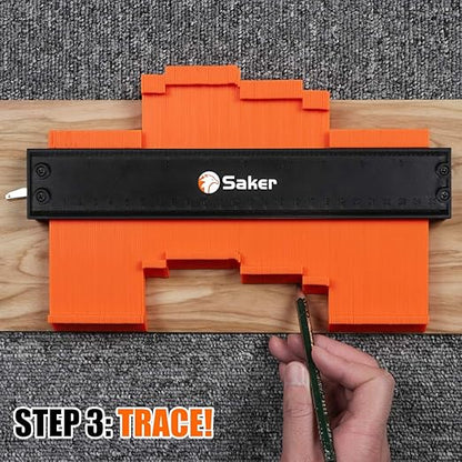 Saker Contour Gauge Duplication-Adjustable Lock-Precisely Copy Irregular Shape-Irregular Woodworking Tracing-Must Have Tool Valentine's Day Gifts for DIY Handyman Men Husband 10 Inch+5 Inch