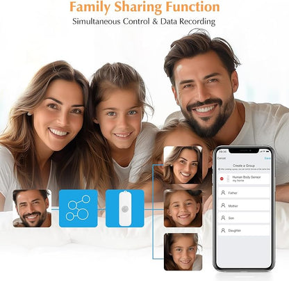 eMylo WiFi Motion Sensor 2 Pack, Smart Wireless Presence Sensor Detector with App Notification Alert, Home Security System PIR Motion Detector Compatible with Smart Life App(2.4 GHz Wi-Fi Required)