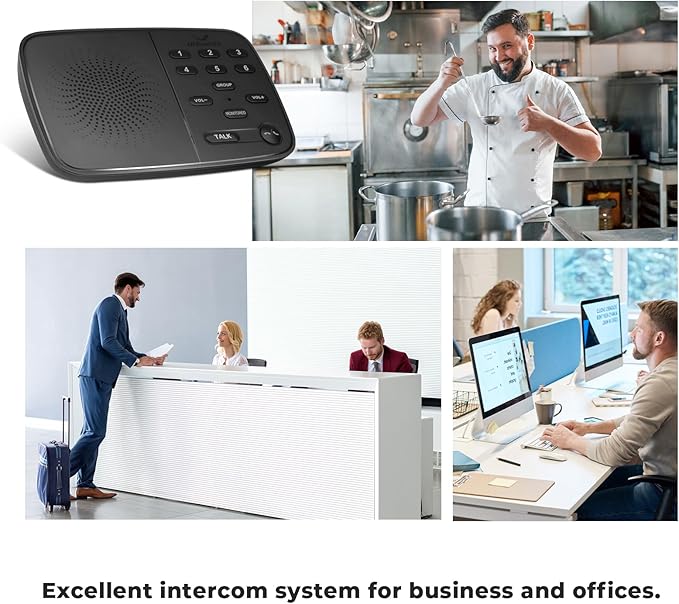 Hosmart Intercoms Wireless for Home UltraSpeak Pro, 2025 Full Duplex Wireless Intercom System for Business, Room to Room Intercom Two Way Real-time Intercom with 1200 Feet Range (3 Packs)