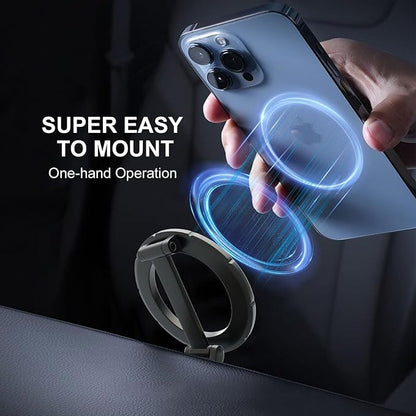 Fits MagSafe Car Mount for Car Dash&Tesla Screen[All-Metal] Ultra Magnetic Phone Holder for car, 360° Adjustable Car Phone Mount for iPhone 16 15 14 13 Pro Max ，Metal