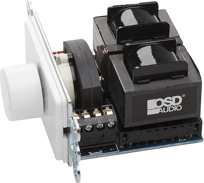 OSD Audio 300W Sleek, Modern, Minimalist Design in Wall Volume Control, Rotary Knob Brown Impedance Matching SLK300