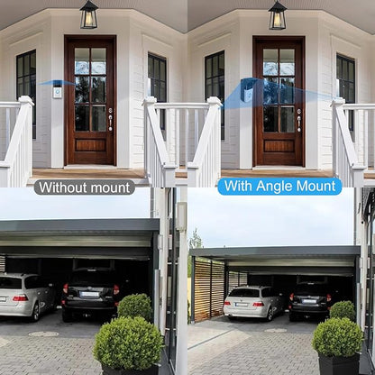 S7 Adjustable Doorbell Angle Mount with Rain Cover, Compatible with Video Doorbell/ Battery Doorbell, Replacement Angle Adjustment Adapter Mounting Bracket Wedge Kit (Anti Glare)