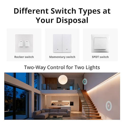 SONOFF MINI Duo-L Zigbee Smart Switch – No Neutral Wire, Zigbee 3.0, Dual Channel, Compact Design, Works with Alexa, Google Home