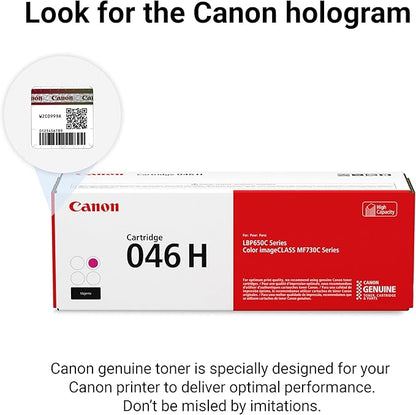 Canon Genuine 046 Magenta Toner Cartridge High Capacity Compatible with LBP654Cdw, MF731Cdw, MF733Cdw, MF735Cdw