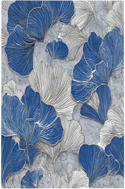 Bvtewkhz Abstract Blue Marble Plant Leaves No Device Single Blank Decorative Light Switch Covers Electrical Faceplate Switch Plates for Bathroom Kitchen Home