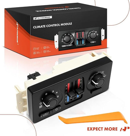 A-Premium Manual Climate Control Module A/C& Heater Control Panel Compatible with Chevrolet, GMC & Cadillac - 2003-2006 Silverado, Sierra, Avalanche, Tahoe, Yukon, Suburban - w/o Rear Window Defogger