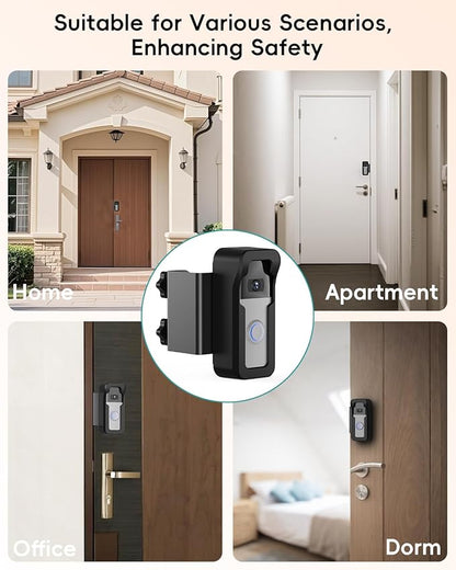 ZUMIMALL Anti-Theft Video Doorbell Mount, No-Drill Doorbell Mounting Bracket for Houses, Apartments, Businesses, Easy Installation, Suitable for Most Doorbells