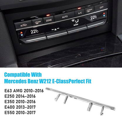 Jaronx Compatible with Mercedes Benz AC Button Trim E Class W212, Temperature Climate Control Button Sliver Chrome Trim for E Class W212 E63 AMG E250 E350 E400 E550 2010-2017(Matte)