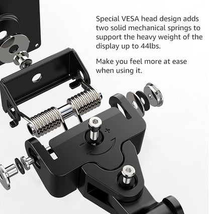 BEWISER Heavy Duty Monitor Arm Wall Mount for 34-57 Ultrawide Screen,Weight Capacity up to 44lbs,Ultrawide Monitor Arm Wall Mount,Black