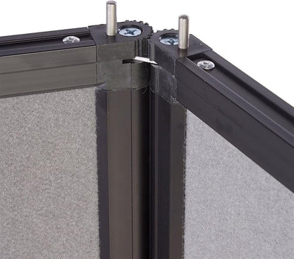 Panel Displays, 6 Panels - Grey Hook & Loop Receptive Fabric - 70-7/8" Tall