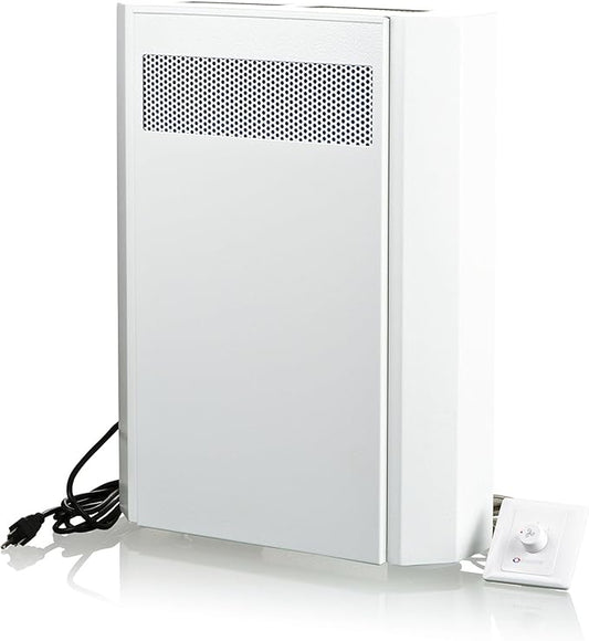 VENTS-US Micra 60 Kit – Ductless Wall Mount HRV Ventilation Fan with Included Mounting Kit Circulates Fresh Air In, Stale Air Out Reducing Heating Costs
