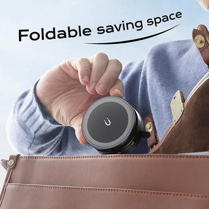 Nano Gel Car Phone Holder, 360°Rotation Adjustable Magnetic Cellphone Mount Foldable Car Phone Stand Strong Suction Phone Holders for Car/Makeup/Gym/Mirror,Fit for All Magsafe Smartphones