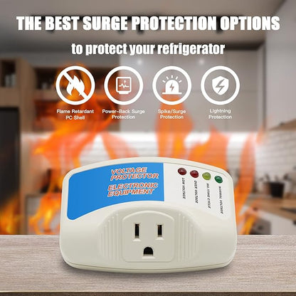 BSEED Surge Protector Home Appliance,Single Outlet Power Voltage Protector,Voltage Brownout Outlet Surge Refrigerator 1440 Watts,Voltage Brownout Plug Outlet, 1875W, 120V, 15A(4 Pack)