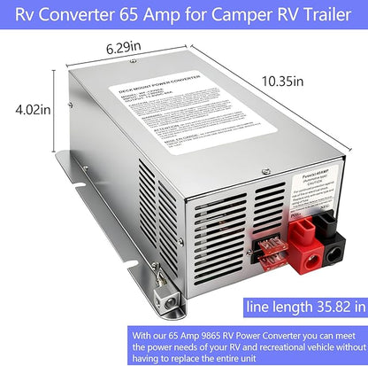 𝐔𝐩𝐠𝐫𝐚𝐝𝐞 WF-9865 65 Amp Power Converter, Rv Power Converter, WF-9865-AD, Replace for RV Trailer Camper 9800 Series, WF-9865-AD, 65 Amp Power Converter for Rv, 5 Years Warranty