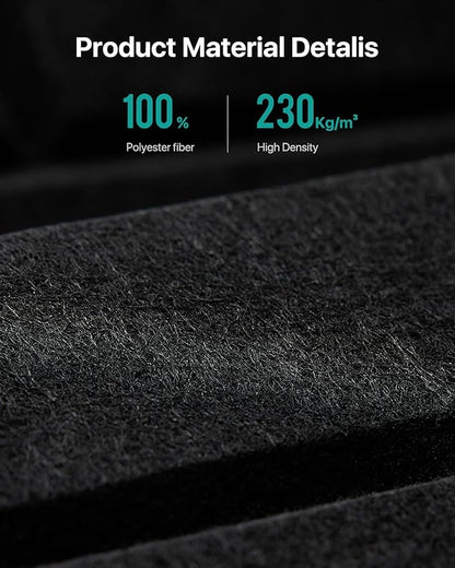 Soundproof Wall Panels Self-adhesive, Acoustic Panels 18 Pack Brick Wall Panels, High Density Sound Absorbing Panel for Walls, Office,Reccording Studio, Ceiling 12" X 12" X 0.4" Black
