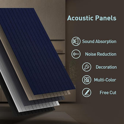 UMIACOUSTICS 6 Packs Acoustic Panel,47.2 x 23.6 Inches Decorative Sound Proof Panel for Office,Home Theater,Studio,Light Tan