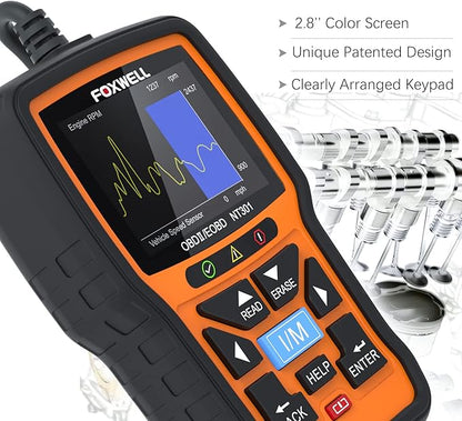 FOXWELL NT301 OBD2 Scanner Live Data Professional Mechanic OBDII Diagnostic Code Reader Tool for Check Engine Light