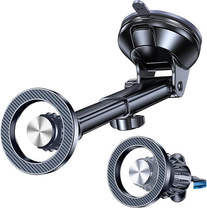 Coolpow for MagSafe Car Mount【Windshield+Vent+Dash】Magnetic Phone Holder for Car Phone Holder Mount Cell Phone Holders for Your Car Accessories Suction Cup Mount for Garmin GPS Fit iPhone 16 15 14 13