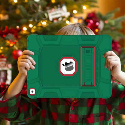 Rantice iPad 9th Generation Case, iPad 8th Generation Case, iPad 7th Generation Case, Hybrid Shockproof Rugged Drop Protection Cover with Kickstand for iPad 10.2'' （DarkGreen+Red