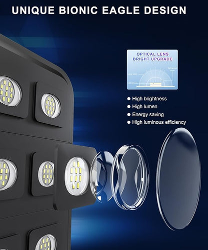 JAYNLT X-13000W Solar Street Lights Outdoor, Ultra-Large 6500K Commercial Parking Lot Lights Dusk to Dawn,IP67 Waterproof Solar Power Flood Security Light for Playground,Road