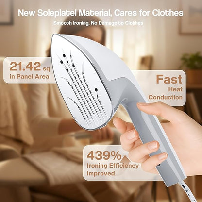 Cobuy Standing Garment Steamer with Dry Ironing, 2000W Powerful Steamer for Clothes with with Flat & Slant & Hanging Iron Options,3 Steam Modes, 25s Fast Heat-Up, Self-Cleaning, 2.2L Water Tank
