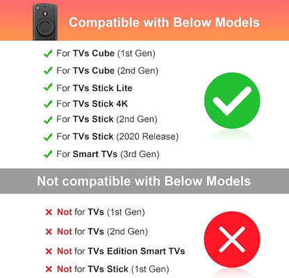Replacement Voice Remote Control with Power and Volume Control fit for Fire-Smart TVs Stick 4K,fit for TVs Stick,fit for (1st Ge/2nd Gen) TVs Cube,and fit for 3rd Gen Smart TVs,Not for Samsung TV