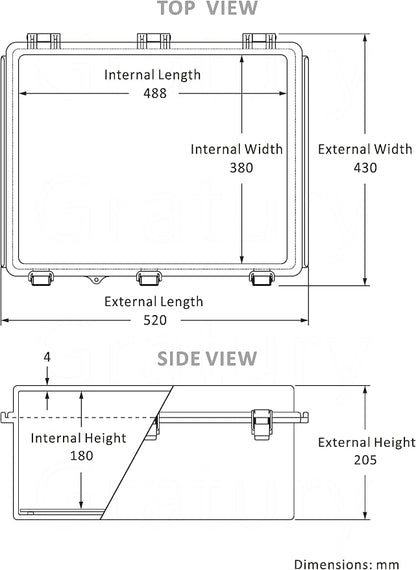 Gratury Junction Box, IP67 Waterproof Plastic Enclosure for Electrical Project, Hinged Grey Cover, Includes Mounting Plate and Wall Bracket (Grey Cover with Inner Door, 20"×16.1"×7.9")