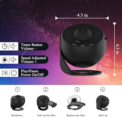 Planetarium Projector, Star Projector Galaxy Lights Gifts for Teen Boys, Teenage Girls, Galaxy Projector for Bedroom Night Light for Kids - Black