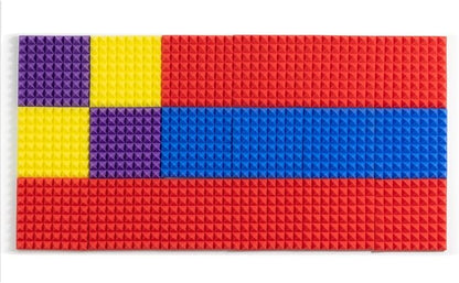 Sonicism Soundproof Wall Panels Self-Adhesive Pyramid 36 Pack,2" X 12" X 12" Acoustic Panels High Density Sound Proof Foam Panels for walls Fast Expand,Sound Absorption & Decoration(Black/Red)